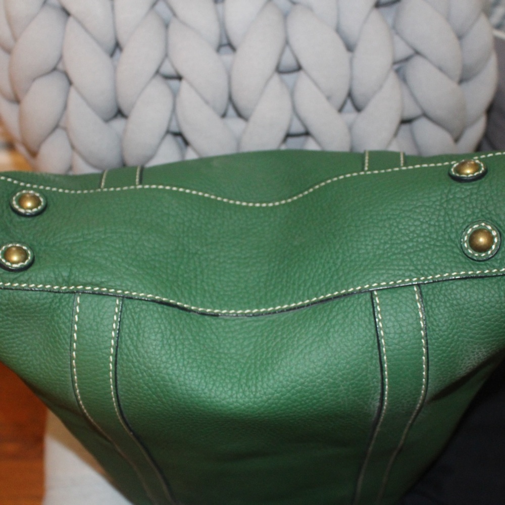 JCrew green leather tote bag - Picture 4 of 5